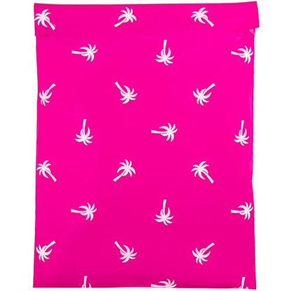 Inspired Mailers- 100 Poly Mailers 10x13 - Pink Palm Trees - Shipping Bags - color: Palm Trees (Pink), size: 10x13" - 100 Pack