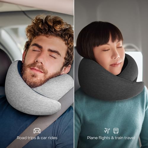 Ostrichpillow GO Travel Pillow, 360° Memory Foam Support, Soft & Washable - color: Daydream