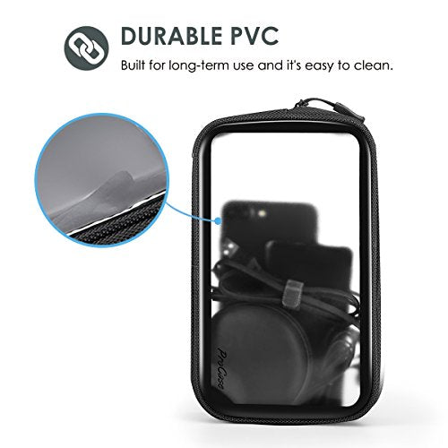 ProCase Gadgets Bag Pouch Electronics Accessories Organizer Travel Gear Storage Case Bag for Hard Drive Mouse USB Cables Power Bank Charger Power Adapter Cord Plug