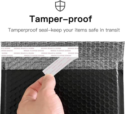 Black Bubble Mailers 6x10 Inch 100 Pack Usable Size 6x9" Waterproof Shipping Bags,Opaque Padded Envelopes Cushioning Padded Mailers for Shipping, Mailing,Small Business Supplies. - size: 6x10