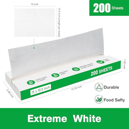 EcoDispose Precut POP UP Deli Paper Sheet, 200 Pack, 15" x 10.5", White - color: White, size: 15“x10.5”