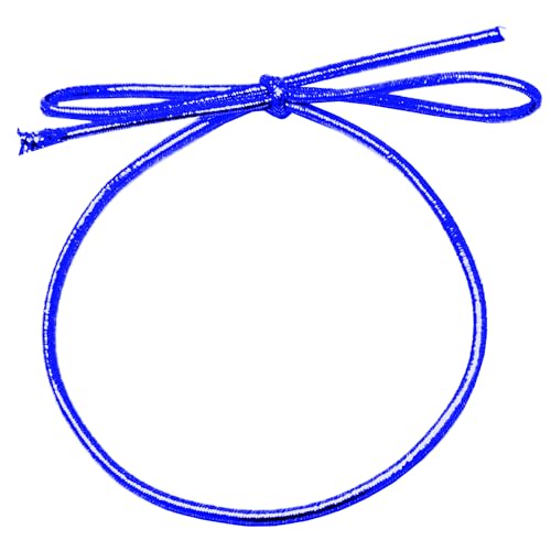 Mandala Crafts 6 Inch Blue Pre-Tied Stretch Loops for Gift Wrapping - color: Blue, size: 6 Inches