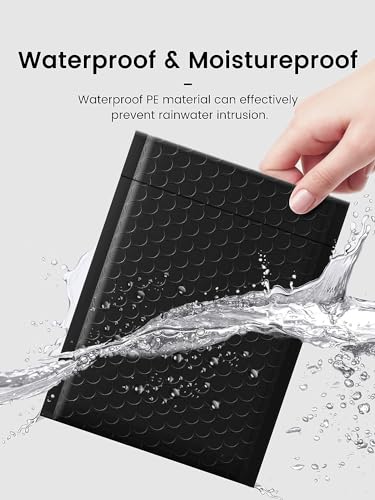 GSSUSA Black Bubble Mailers 6x10" 500 Pack Padded Envelopes Self Seal - color: Black, size: 6x10 500PC