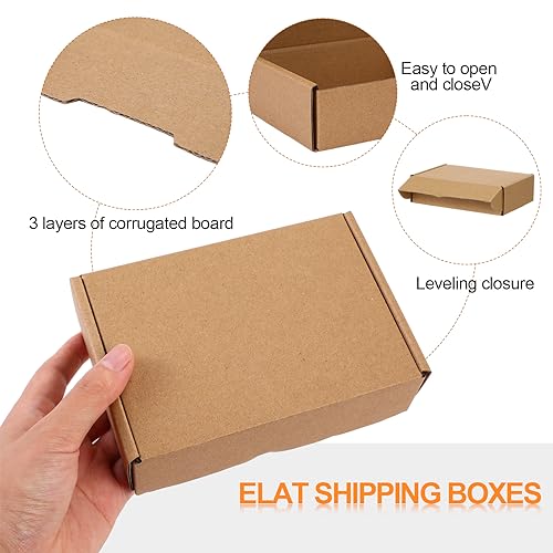 Qilery 100 Pcs 5.91 x 3.94 x 1.57'' Shipping Boxes Corrugated - size: 5.91 x 3.94 x 1.57 inches