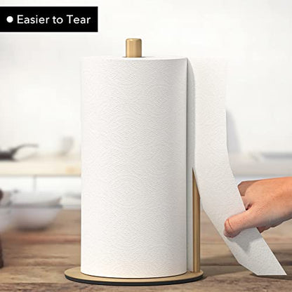 Paper Towel Holder Gold Stainless Steel Kitchen Countertop Roll Organizer - color: Gold