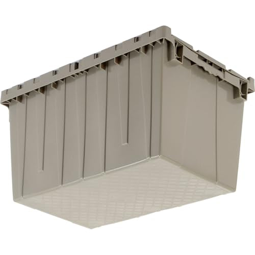 Monoflo Global Industrial Distribution Container With Hinged Lid 23-3/4x19-1/4x12-1/2 Gray