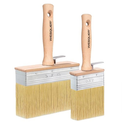 Wesquer Limewash Paint Brush Set 2 Pack Deck Stain Brush