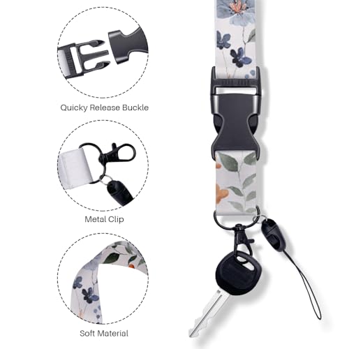 Butterfly Gifts ID Badge Holder Lanyard Retractable Badge Reel - color: Multicolor 1599
