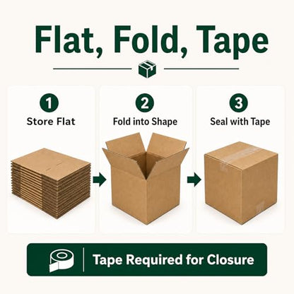 7x7x7 Brown Kraft Shipping Boxes for Small Business, 20 Pack - size: 7x7x7 Inch