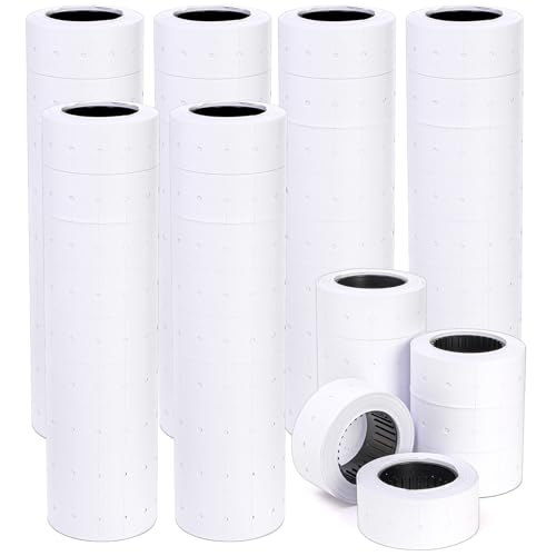 Eorbow 60 Rolls 30000 Price Gun Labels, Super Sticky Price Marker Stickers for Most Single Roll Labeller(Mx-5500, M5500, HG979), Price Making Labels for Office Retail Shops Organization Making, White