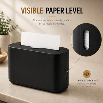 Multifold Paper Towel Dispenser Countertop, Hand Towel Dispenser - color: Black