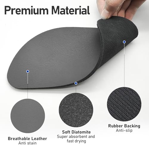 LOPNUR 2 Pack Refrigerator Drip Tray Catcher, 8.3"x3.7" Semi-Circle, Grey - color: Grey, size: Semi Circle - 8.3"x3.7"