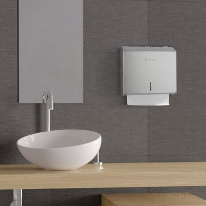 Pollock Paper Towel Dispenser Wall Mount,SUS 304 Stainless Steel - color: Blk-5823-silver