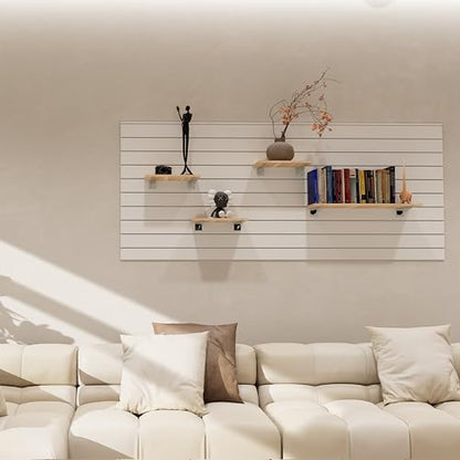 24 Pack 12'' Metal Slatwall Shelf Brackets with Lip Chrome - color: Chrome, size: 12 Inch