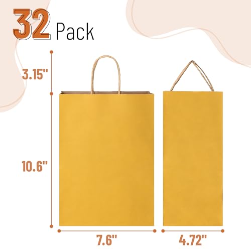 Mr. Pen- Paper Gift Bags with Handles, 32 Pack, 7.6" x 4.7" x 10.6" - color: Deep Multicolors, size: 32 Pack