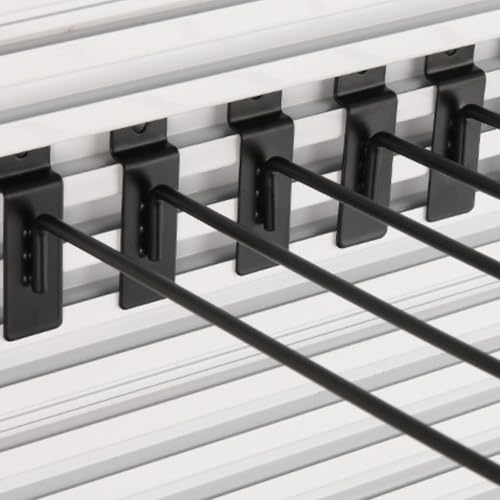 Slatwall Hooks 24pcs Assortment Kit 4/6/8 Inch Heavy Duty Slatwall Accessories for Garage Shop Retail Organization Pegboard Gridwall Display