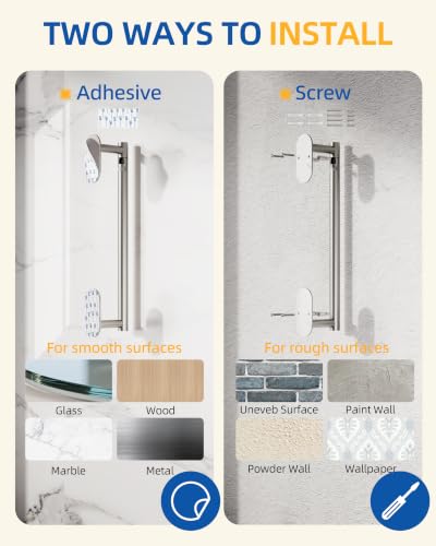 RUACQ Paper Towel Holder Under Cabinet, Stainless Steel, Silver - color: Sliver, size: Standard - Oval