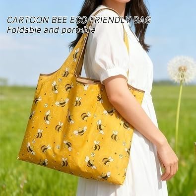 Large Capacity Unisex Tote Bag,Foldable Tote Nylon Reusable Grocery Bags,with Camouflage Pattern for Shopping,Travel,Camping - color: Camo