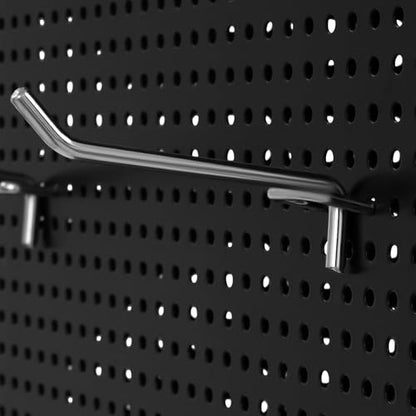 Triangular Metal Pegboard Panels Display with 20 Hooks, Black Pegboard Display Stand with Wheels, Jewelry Display Rack, Art Display Stand for Retail Shops, Boutiques