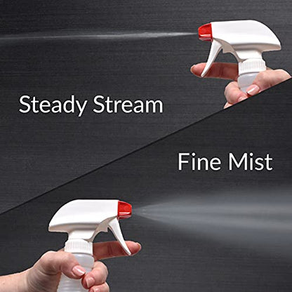 Pinnacle Mercantile Plastic Spray Bottles USA Made 4 Pack 16 oz Leak Proof Empty Refillable Mist/Stream for Cleaning Solutions, Plants, Hair, Bleach, Vinegar, Alcohol Safe - size: 16 Oz, 4 Pack
