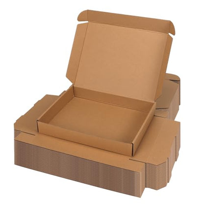 13x10x2 inch Cardboard Shipping Box, Set of 30 Mailer Boxes, Brown - size: 13x10x2 inch 30 Pack