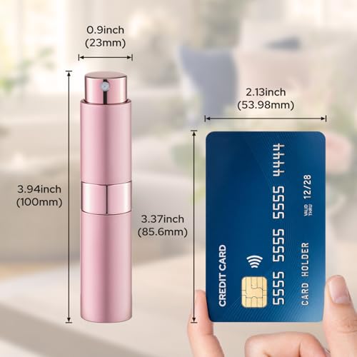LISAPACK 8ml Travel Perfume Bottle Refillable, 3 PCS Cologne Atomizer Spray - color: 3 Pink