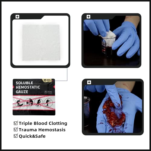 RHINO RESCUE Hemostatic Gauze Dressing 4"*35"(3ft) for Combat (2 Count) - size: 2 Count