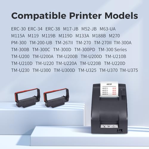 myCartridge ERC30 ERC-30 ERC 30 34 38 B/R Compatible with Ribbon Cartridge for use in ERC38 NK506 (Black Red, 12-Pack) - size: 12 Pack