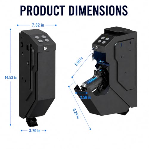 VERPROOF Keypad Gun Safe for Handgun, Pistol Safes, Small Gun Safe