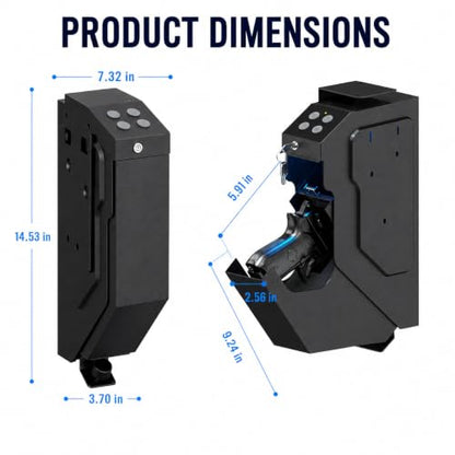 VERPROOF Keypad Gun Safe for Handgun, Pistol Safes, Small Gun Safe