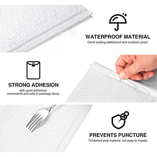METRONIC Bubble Mailers 6x10" Padded Envelopes White 300 Pack Waterproof - color: White, size: 6x10" 300 pc