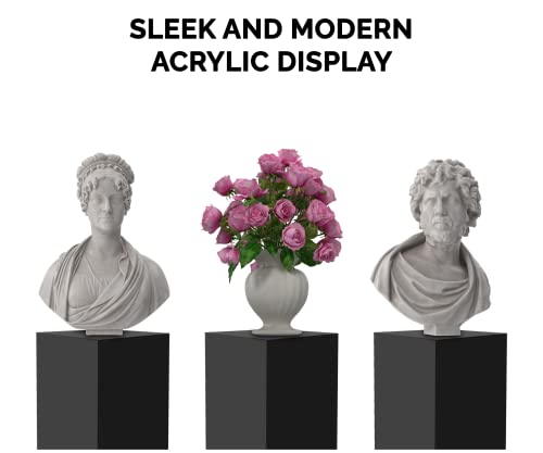 12" x 12" x 24" Acrylic Cube / Display 5 Sided Box Black - color: Glossy Black, size: 12"w x 12"d x 24"h