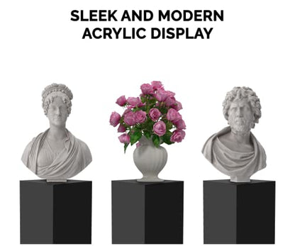 12" x 12" x 24" Acrylic Cube / Display 5 Sided Box Black - color: Glossy Black, size: 12"w x 12"d x 24"h