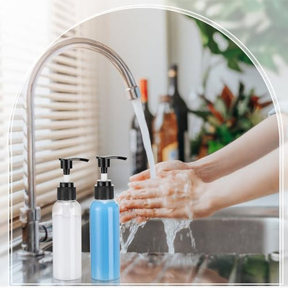 Nuenen 48 Pcs 4oz/120ml Lotion Bottles with Pump, Black and Clear - color: Black and Clear