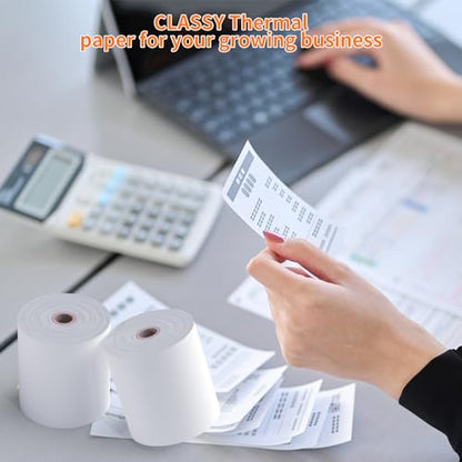 3 1/8" x 230' feet Thermal Register Paper Roll, 50 Rolls - size: 3 1/8" x 230', style: 50 Rolls