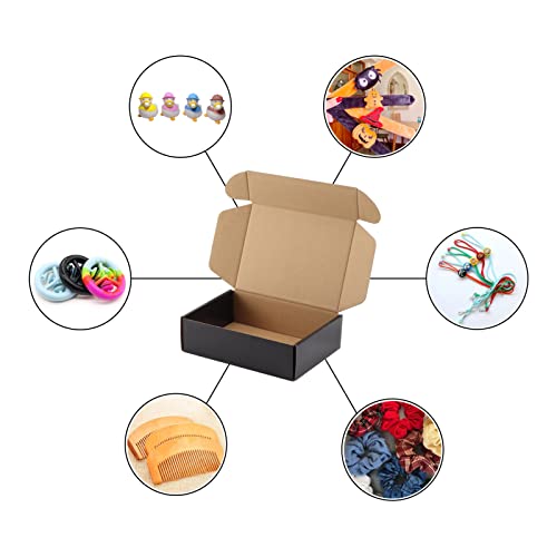 Hoikwo 40 Pack Black 7x5x2 Shipping Boxes - color: Black(Glossy), size: 7x5x2-40 Boxes