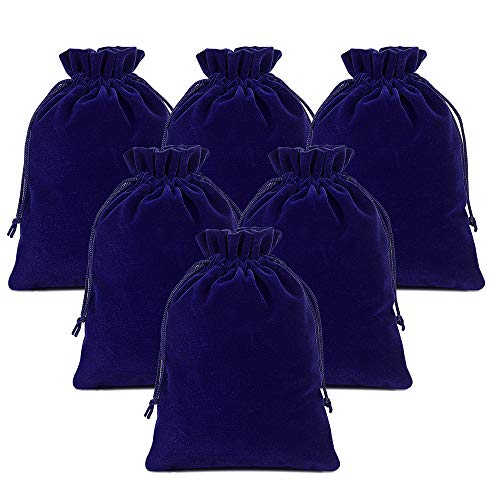 25pcs Velvet Drawstring Bags Gift Bags for Wedding Party Favor 5" x 7" - color: Royal Blue