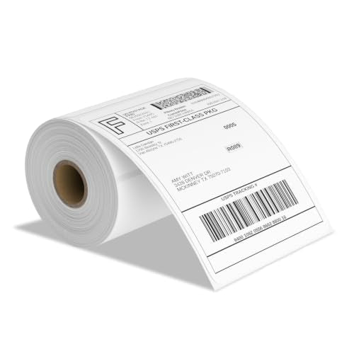 9527 Product 4" x 6" Thermal Labels for Zebra Rollo Direct Thermal Printers, 1 Roll 250 Labels Blank Direct Thermal Shipping Label - color: Roll, size: 1 Roll | 250 Labels