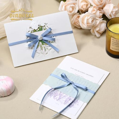 Dusty Blue Double Face Satin Ribbon 1/4 Inch x 100 Yards - color: Dusty Blue, size: 1/4 Inch (6mm)