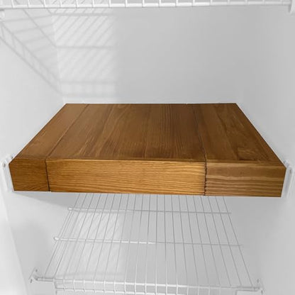 Wooden Shelf Covers for 16-Inch Deep Wire Racks, 1, Brown, 36"W x 16"D - color: Brown