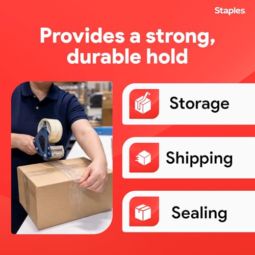 Staples Ultra Heavy-Duty Packing Tape, 1.88x54.6 Yds, Clear, 6/Roll