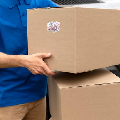 HYBSK Fragile Stickers for Shipping Please Handle with Care Labels Pink Fragile with Heart Labels for Small Business Shipping Warning Thank You Total 500 Labels Per Roll