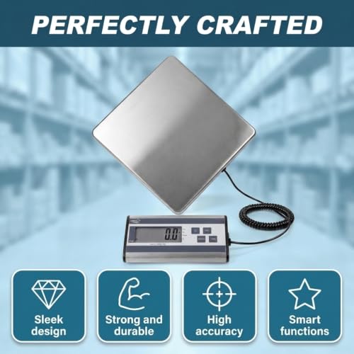 Smart Weigh Shipping Scale Digital Postal Scale for Packages 440lbs x 6 oz - color: 440 lbs Stainless Steel