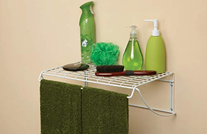 ClosetMaid 8278 18-Inch Wide Laundry Utility Hanger Shelf, White - size: 18-inch