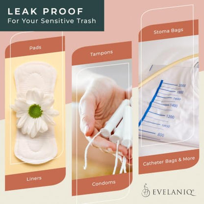 Self Adhesive Napkin Disposal Bags - 150 Disposable Feminine Bags - size: 3 Pack (150 Bags)