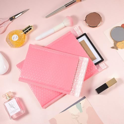 100 Pcs Kraft Bubble Mailers 3 Size Padded Envelopes, Pink - color: Pink