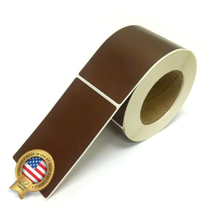 NextDayLabels 500 Rectangle Stickers, Color Coding Labels Roll, (3" x 5") - color: Brown