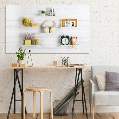 DoubleFill 6 Pcs Slatwall Shelves Metal Slat Wall Shelf, White, 10x4.3 Inch - color: White, size: 10x4.3 Inch