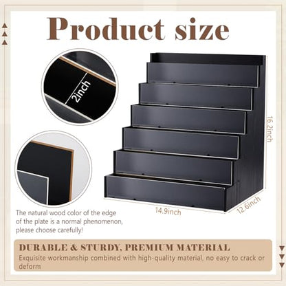 Yuntau 6 Tier Greeting Card Display Stand, Black - color: Black, size: 6 Tier