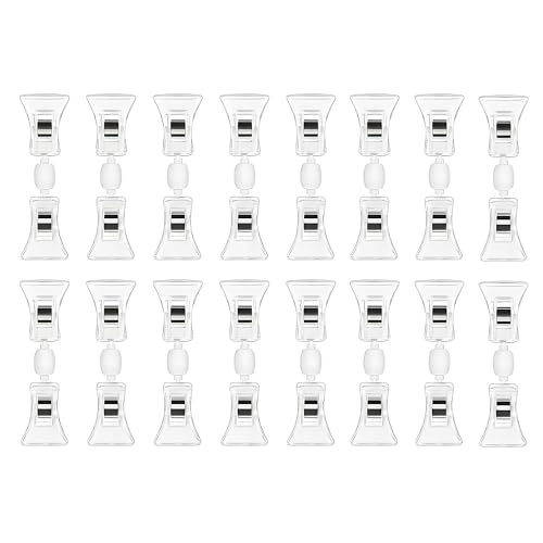 LJY 16 Clear Rotatable Sign Clips for Table Cards